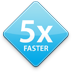 5x faster icon
